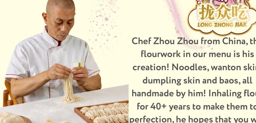 Chef Zhou Zhou making noodles by hand